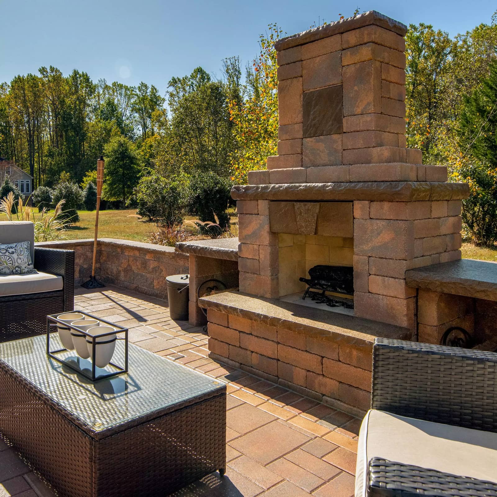 outdoor fireplace