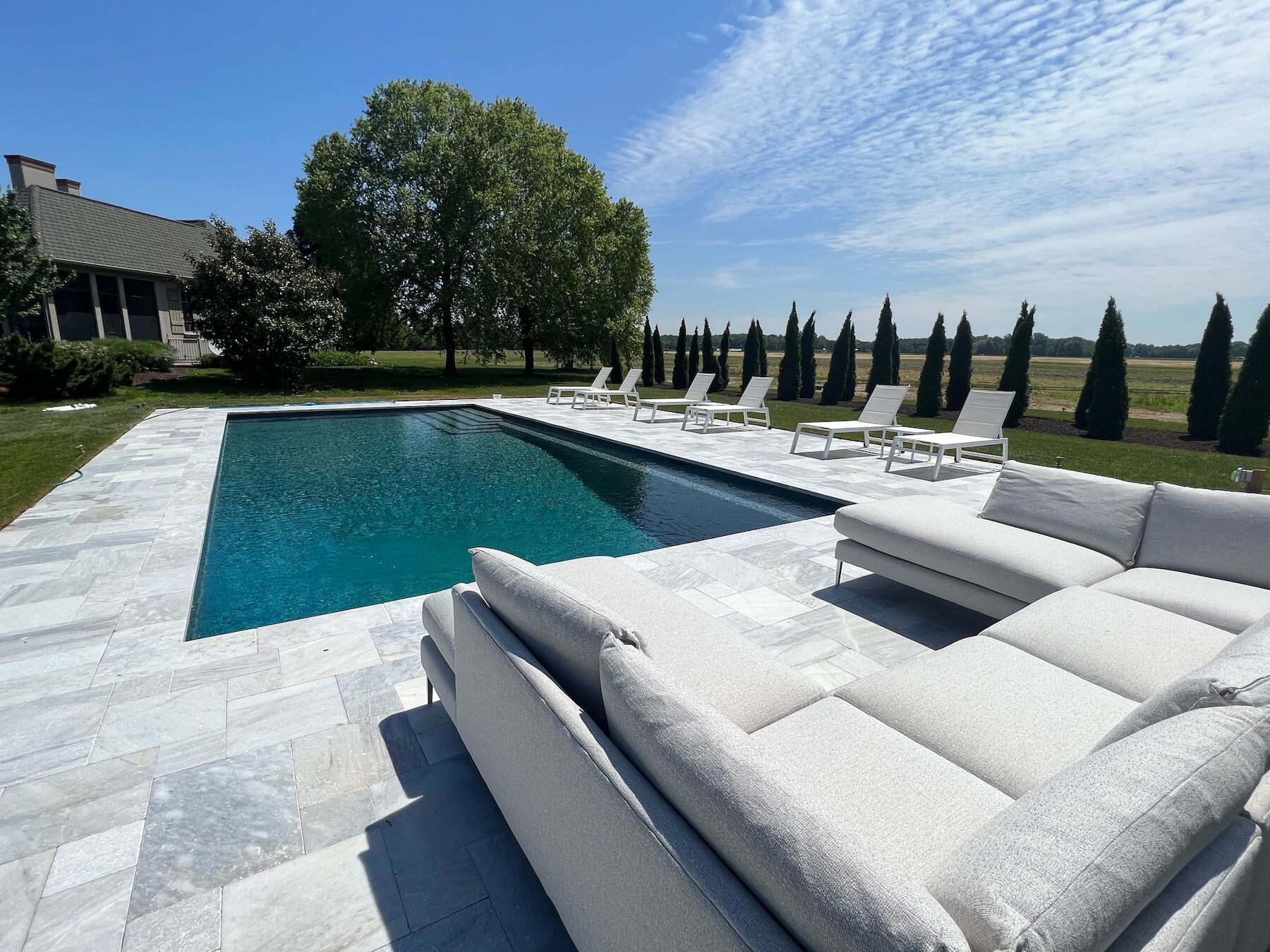 geometric in-ground pool