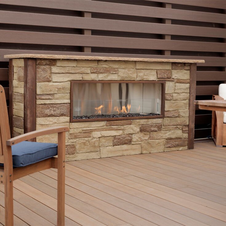 outdoor fireplace