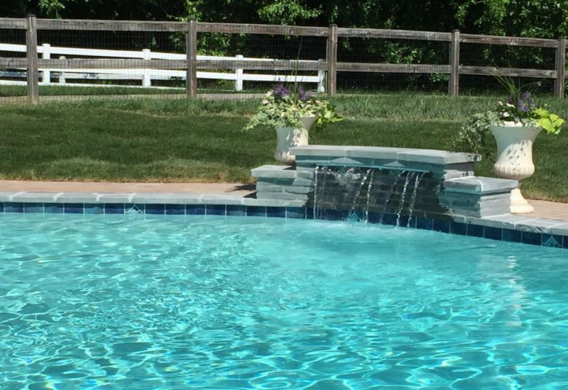 The pool with small falls design.
