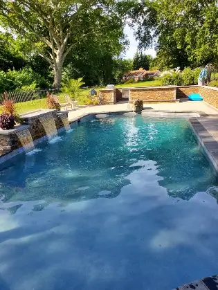 A pool remodel done by Coastal Pools in Annapolis, Maryland
