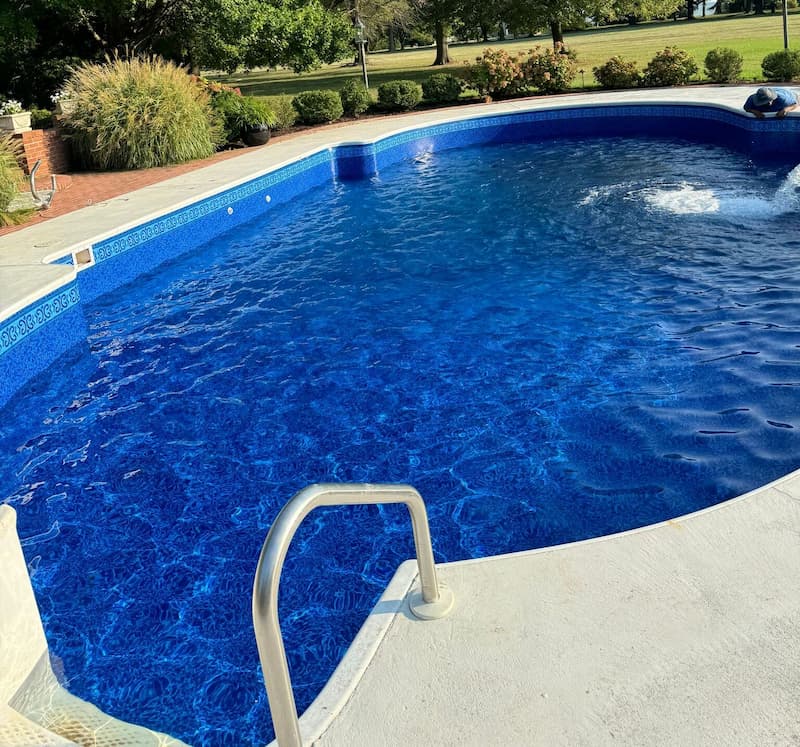 in-ground pool after liner replacement