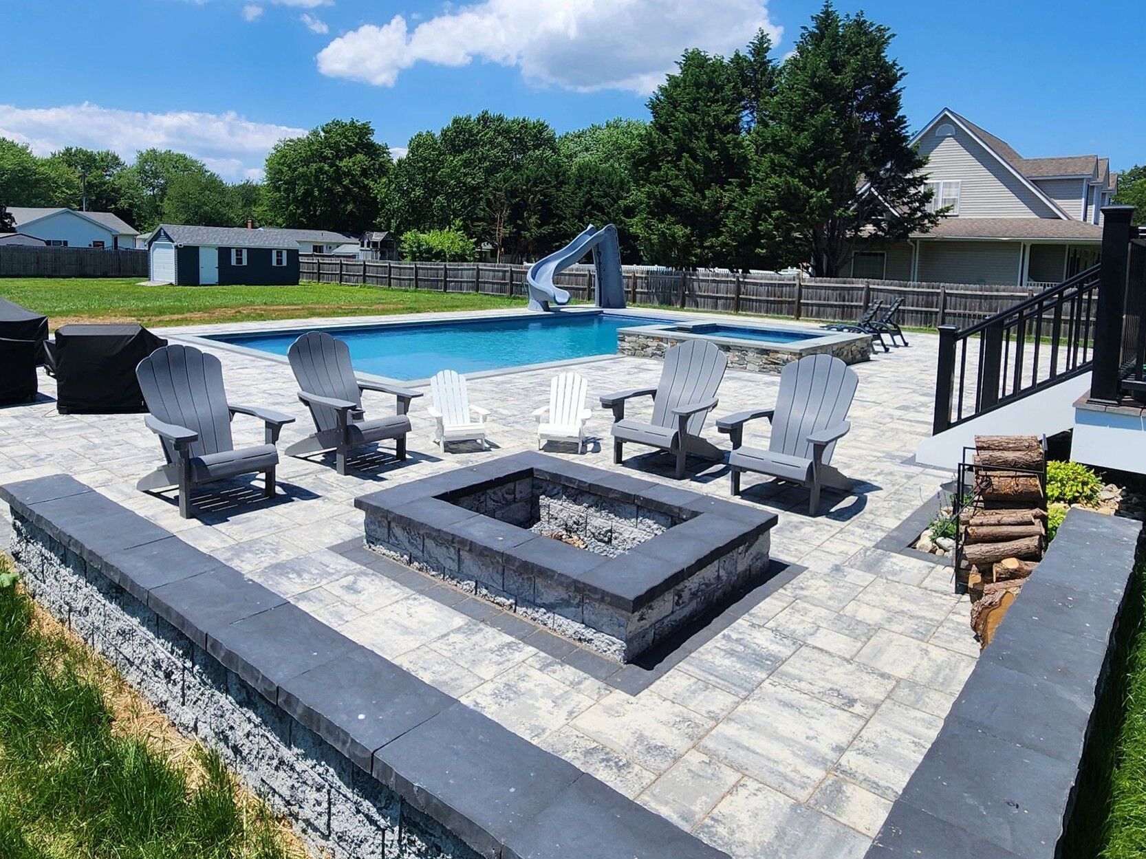 geometric-pool-and-fire-pit